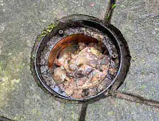 Before - Clearing Blocked Drain using High-Pressure Water Jetting